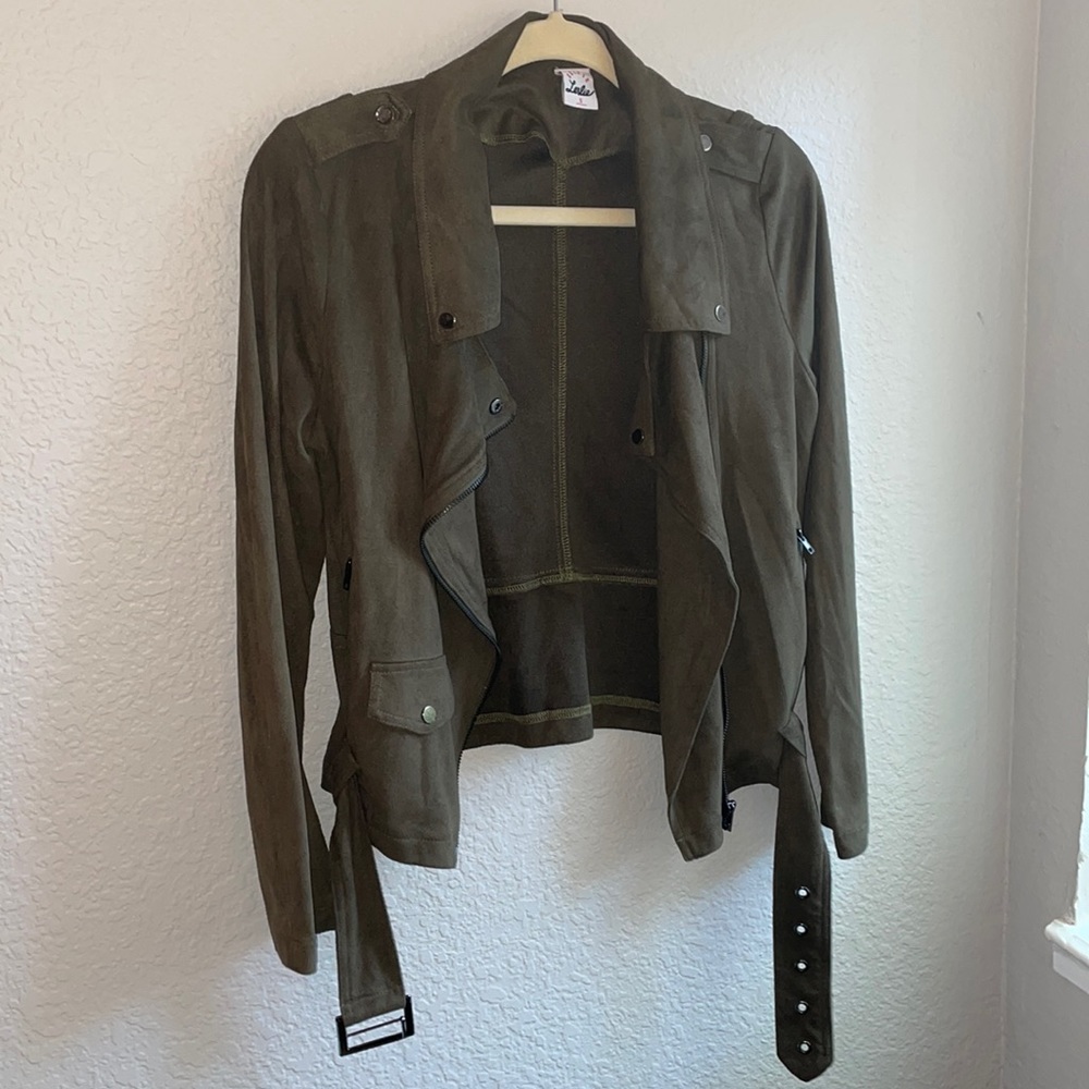 Suede green jacket